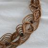 Cintura da Donna Intrecciata con Nappe, Fascia in Vita Intrecciata con Laccetto, Corda Larga Boho a Catena per Accessori Fascia Vita Vestito