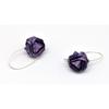 Origami Paper Earrings Purple Drop Ball