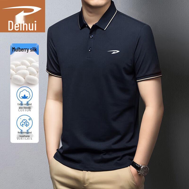 Delhui Men s Summer Polo T-Shirt 2XL