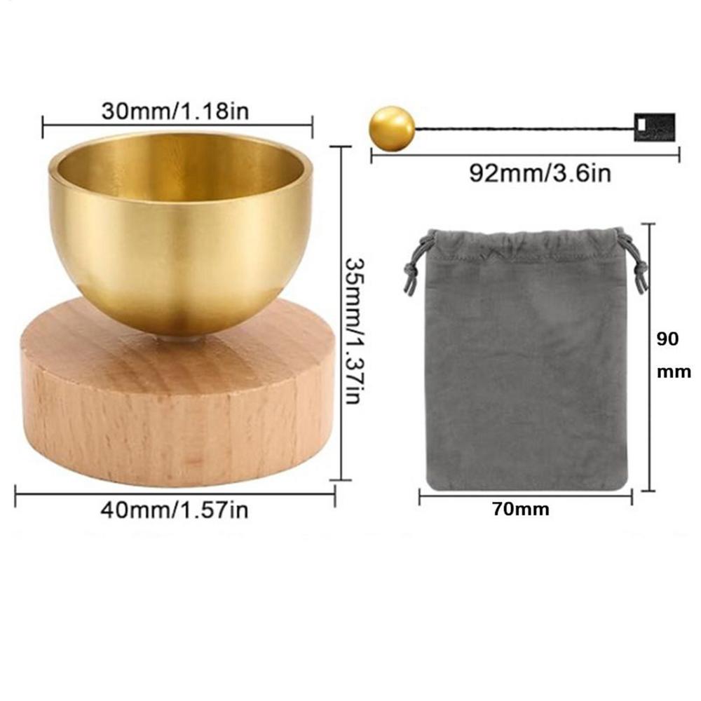 Mini Meditation Bowl Brass Stress Relief Singing Bowl Set Yoga Meditation Sound Bowl Small Singing Bowl Wind Chime Set For Home латунный