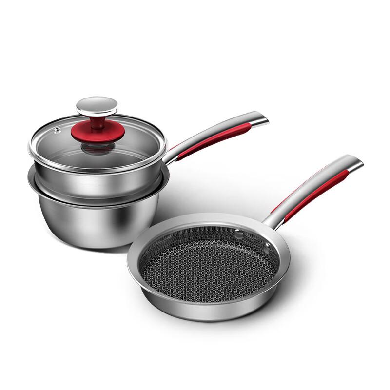 Kangbah 316 Stainless Steel Baby Food Pot & Frying Pan Set