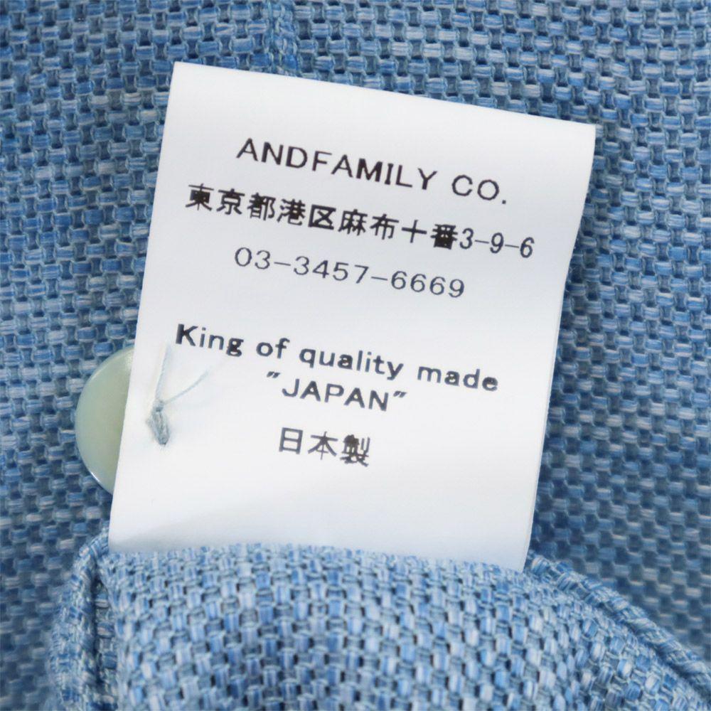 unused ANDFAMILYS co. made in Japan Long sleeve Oriental Mesh shirt 38 Men's Used