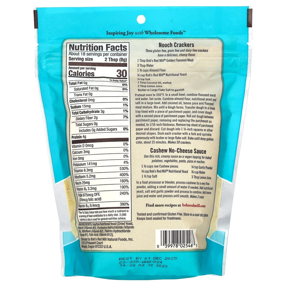 Bobs Red Mill Large Flake Nutritional Yeast, Gluten-Free, 142g (5oz)