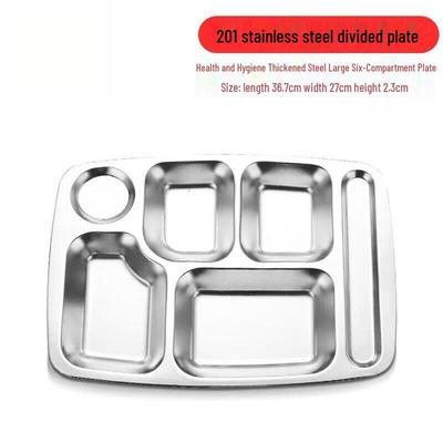 Drui'en 201 Edelstahl 6-Fach Lunchtablett