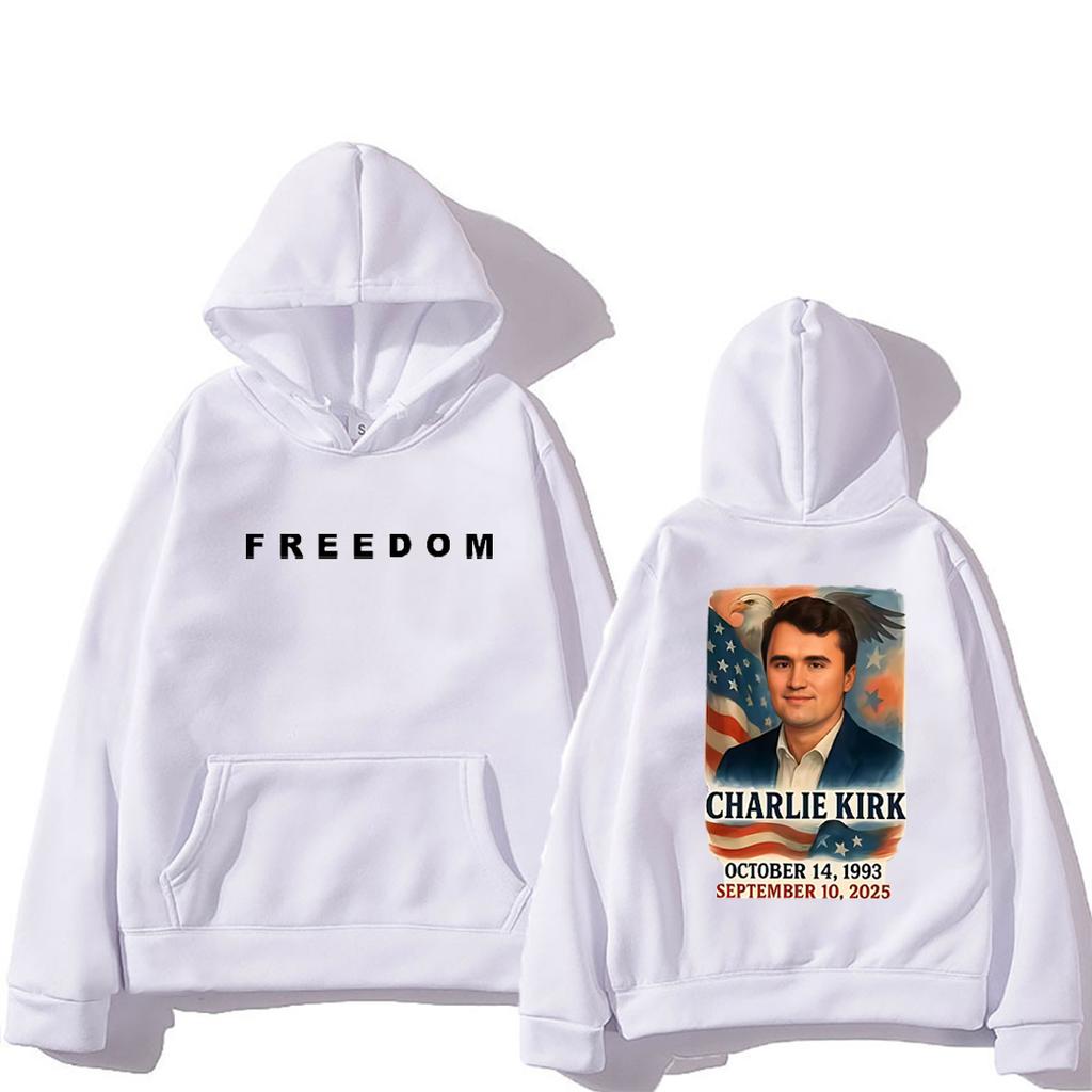 Stój z Charliem Kirk Freedom nowe Bluzy Męskie Damskie Codzienne dresy Jesień Zima Długi Rękaw vintage hip hop streetwear