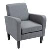 Single Armchair Recliner Armchair Upholstered Armchair With Wooden Legs Linen Look Fabric 66 X 72 X 74 Cm Light Gray