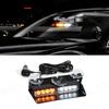 LED Car Strobe Light For Emergency Flash Warning Lamp Windshield Bar 8 Beads Red Blue Amber White Waterproof Auto Light Assembly