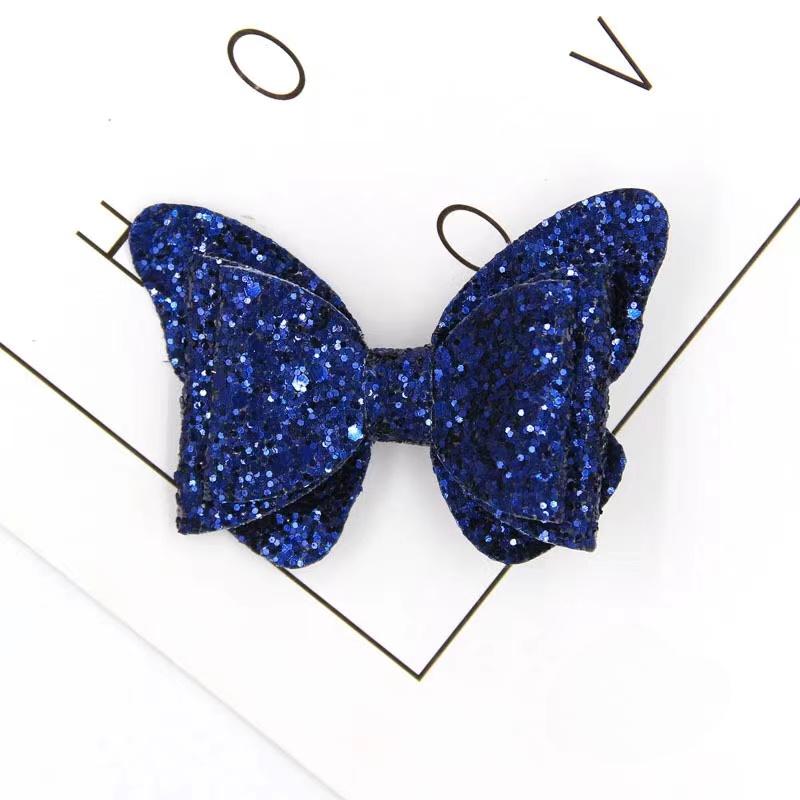 Girls Cute Sequins Double Butterfly Hair Clip Bow Hairpins DIY Headwear Bow Decor Hairgrip Toddler Hair Accessories
