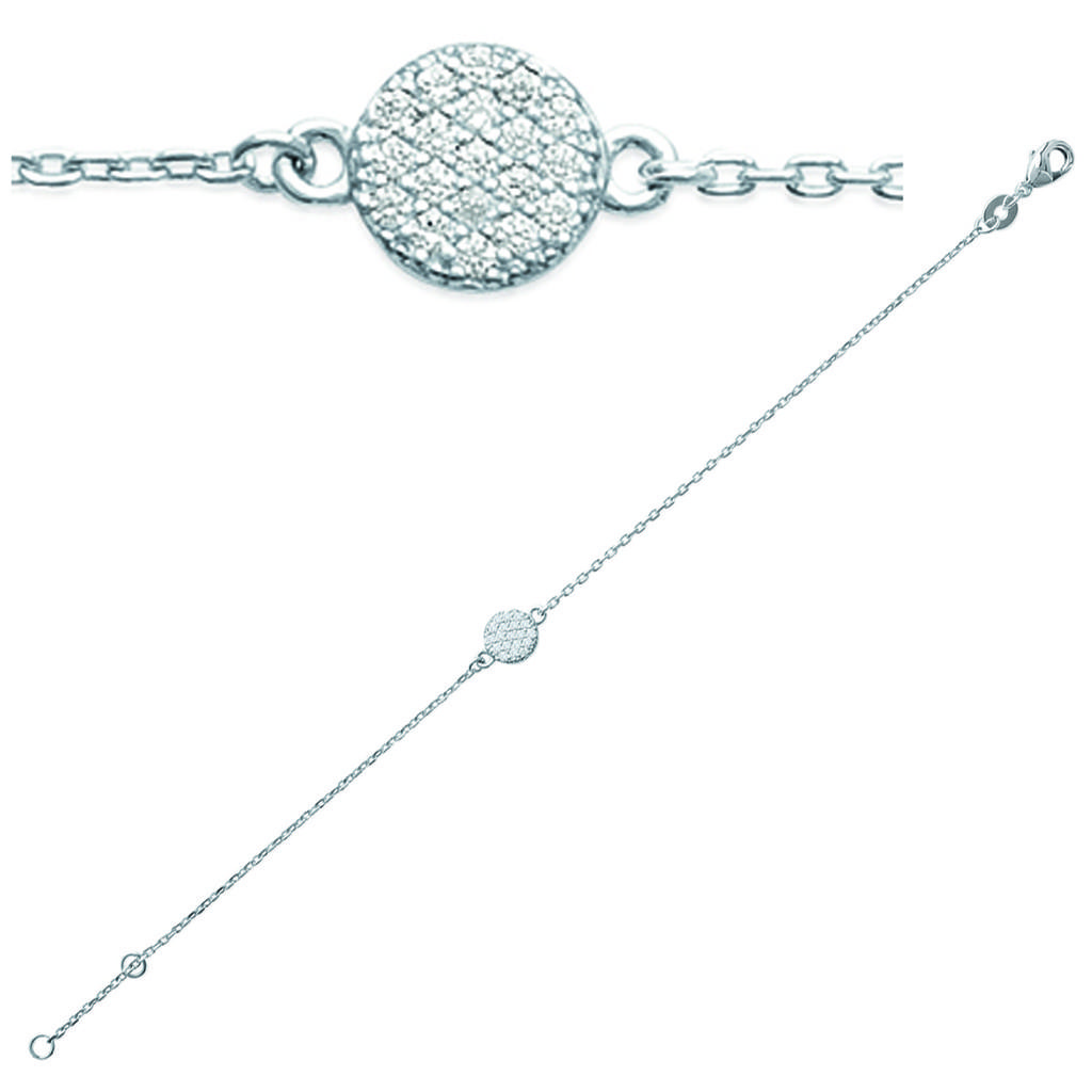 Les Trésors De Lily [K7794] - Silver Bracelet 'Goddess' White Silver (rhodium Plated) - 7 Mm