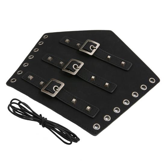 

1 шт., средневековый готический браслет на запястье с украшением с заклепками, износостойкий регулируемый наручник для взрослых, реквизит для косплея чёрный