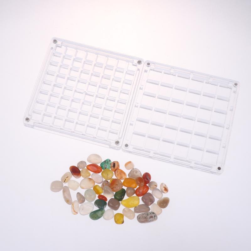 A Collection Of Natural Stones Storage Box For Children'S Experiments, 1Set Of Minerals And Gems For Creativity Gift