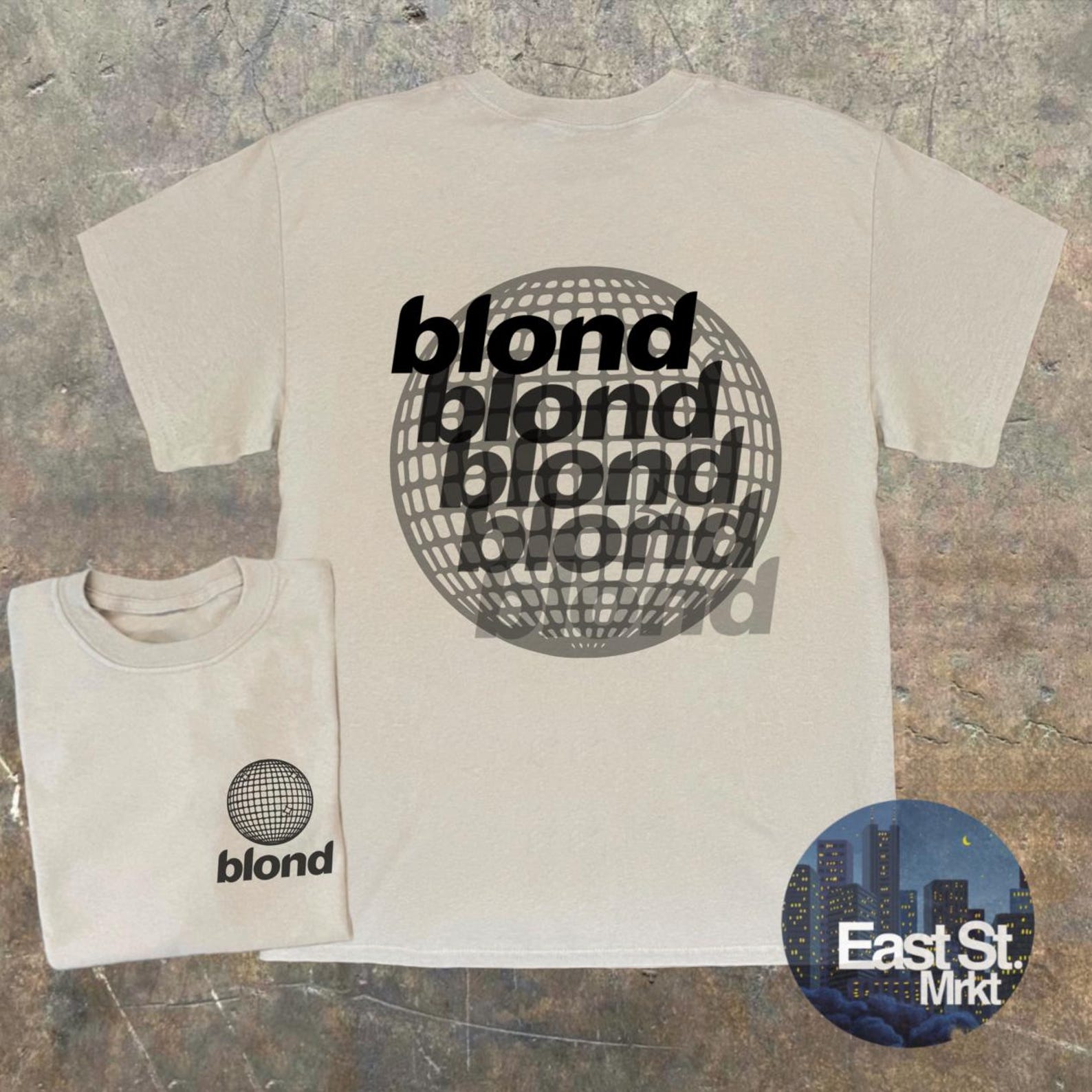 Frank Ocean Blond Globe Graphic T-shirt - Retro Music Tee M