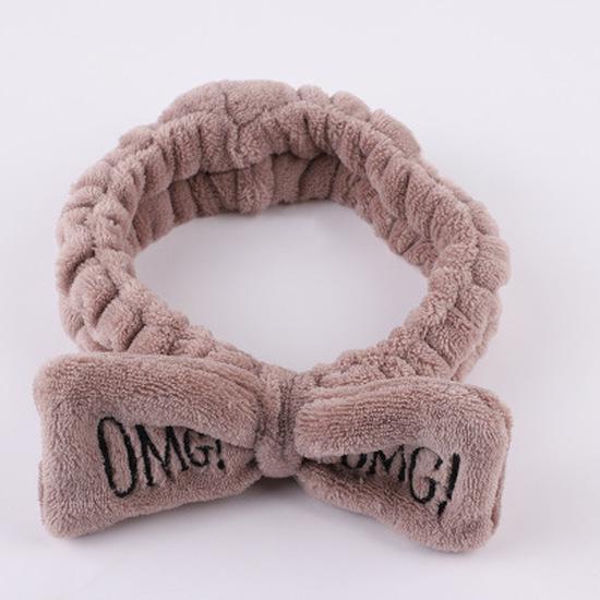 

1 шт. Женская повязка на голову с бантом-бабочкой, модная, с надписью OMG, для умывания, для девочек, головной убор, резинки для волос 4