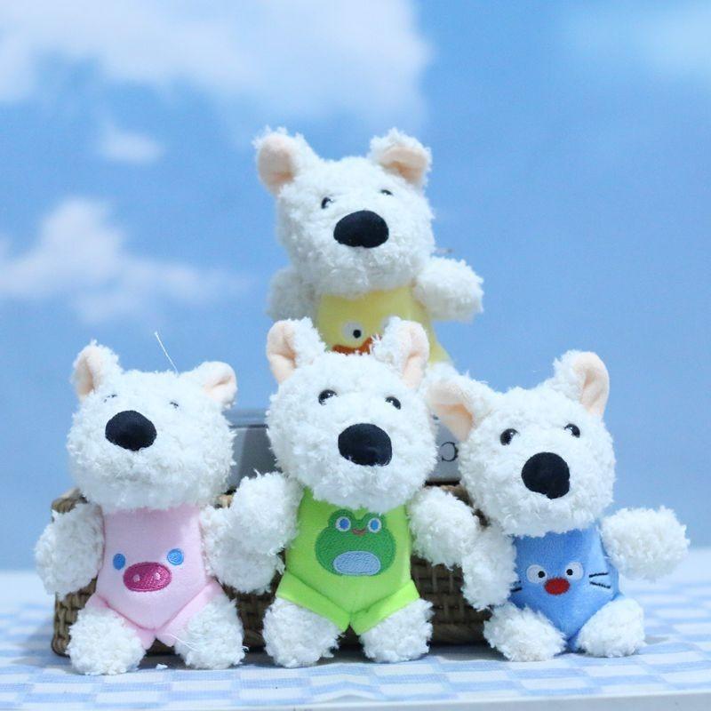 Cute Adorable Westie Dog Plush Keychain Stuffed Animal Bag Charm In Multiple Colors