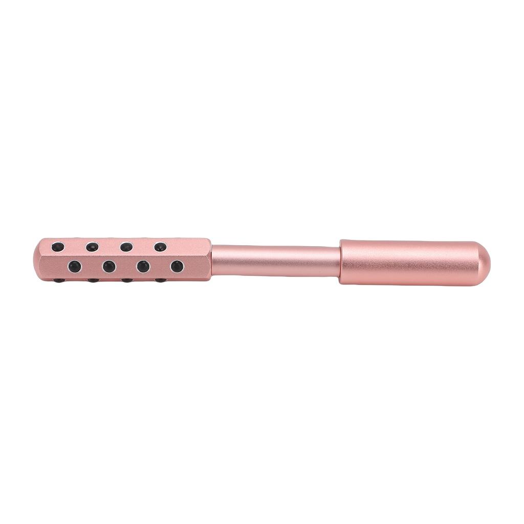 24 Stone Facial Roller 6 Sided Rotation Aluminum Alloy Beauty Sculptor Massage Roller for Eyes Neck Chin Chest