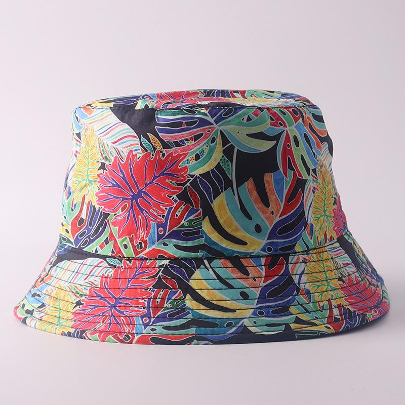 Digital printing small edge bucket hat spring and summer double-sided can wear outdoor sunshade basin hat spot