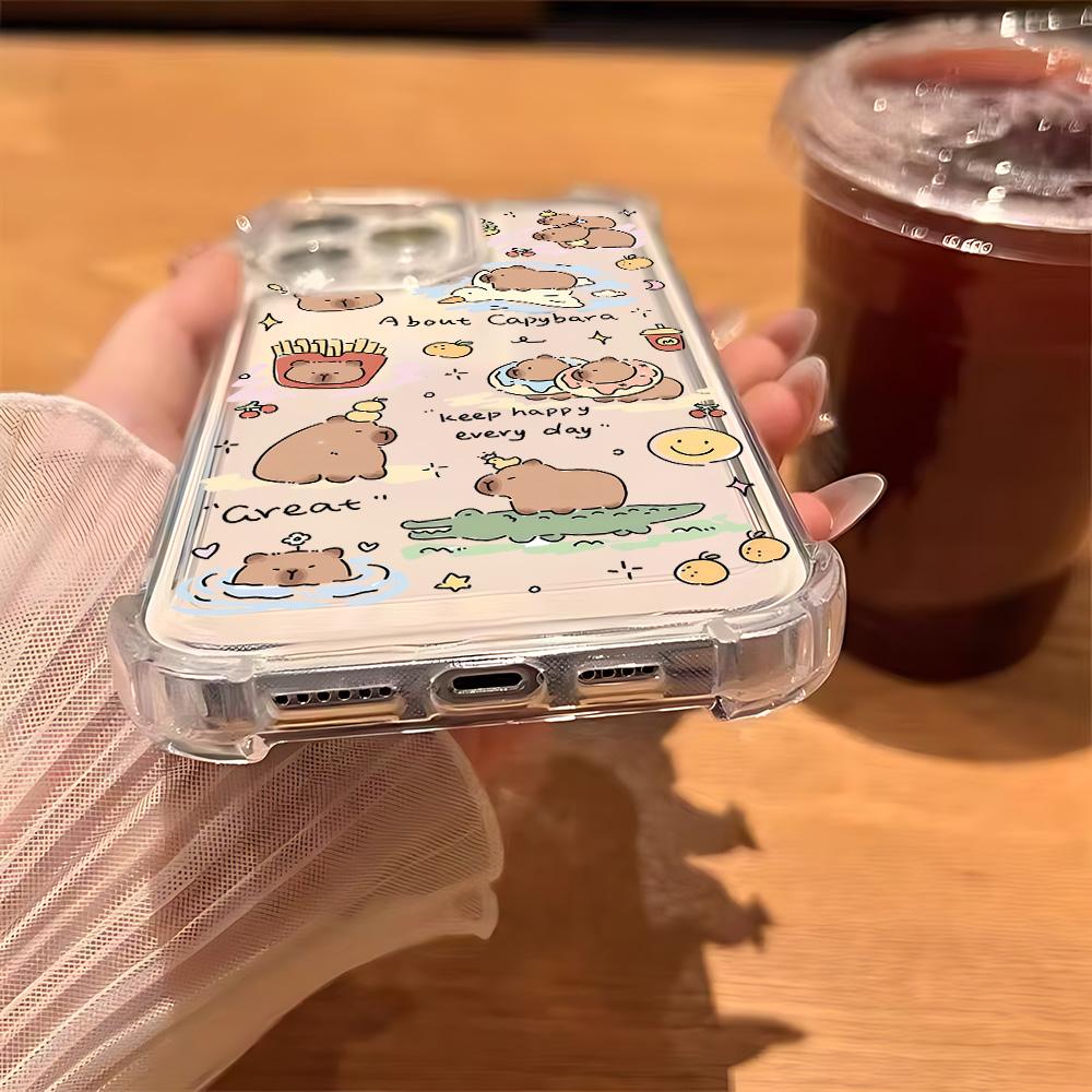 Cartoon Cute Capybaras Case For Samsung A16 A06 A35 A55 A25 A05s A15 A54 A34 A24 A14 A05 A04 A04e A13 A73 A53 4G 5G Cover