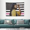 1PC BBillie EEilish American Flag Tapestry Patriotic Home Dorm Fan Gift Wall Decor