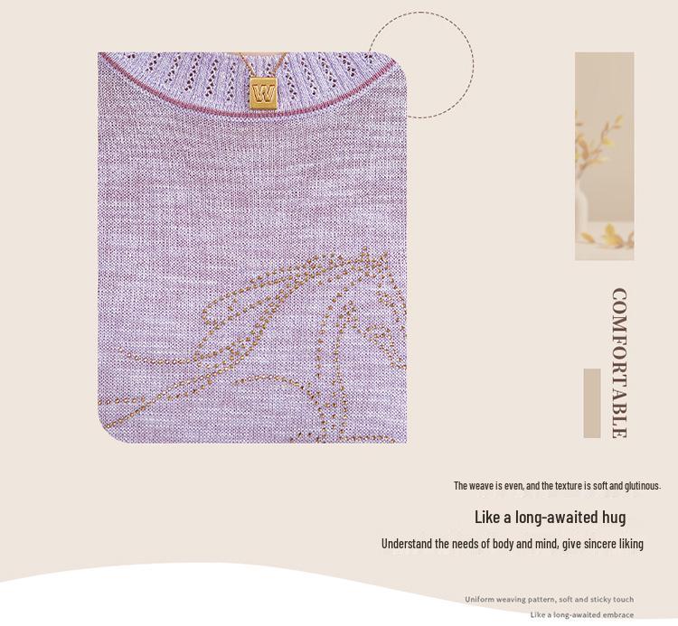 Spring 2026 Elegant Chinese-Style Knitted Two-Piece Cardigan Set for Middle-Aged & Elderly Women