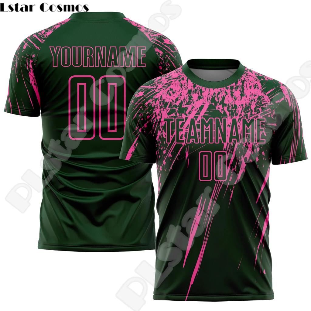 Nowa Moda Koszulka Piłkarska z Niestandardowym Imieniem Drużyny Logo Zawodnika Streetwear Drop Shipping Druk 3D Letnie Koszulki Casual Harajuku X6