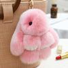 Rex Rabbit Fur Plush Keychain: Cute Rabbit Pendant Toy for Bag or Car