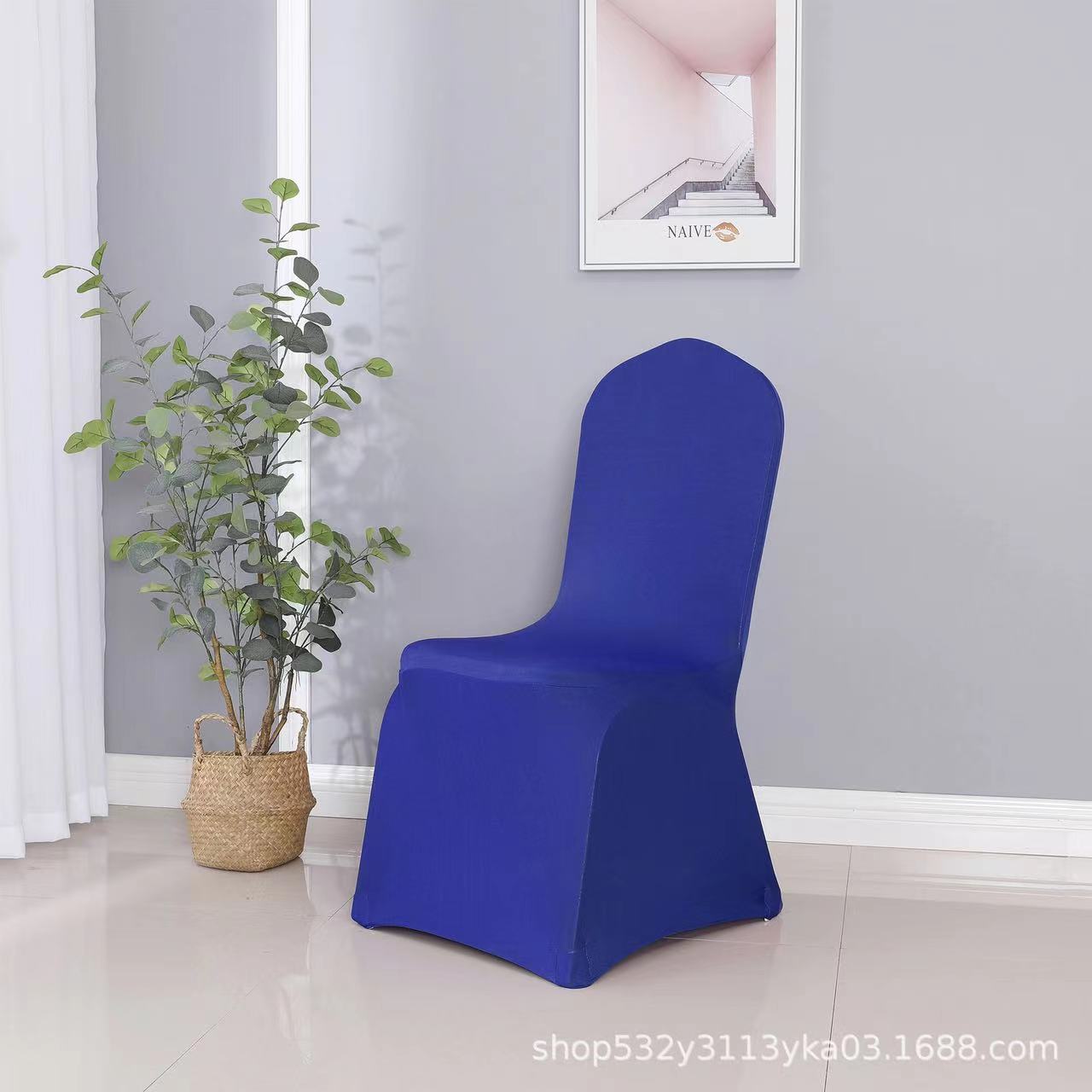 

Сплошной цветной чехол на стул с толстым эластичным чехлом на свадебный стул в отеле, цельный чехол на табурет