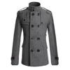 Mid Length Fashion Long Sleeved Men's Slim Fit Casual Double Breasted  Woolen Coat Windbreaker Coat Plus Size