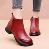Fashion GKTINOO 2024 Autumn Winter Women Boots Genuine Leather Flat Heel Side Zipper Soft Soled Retro Style Casual Mother Short Boots