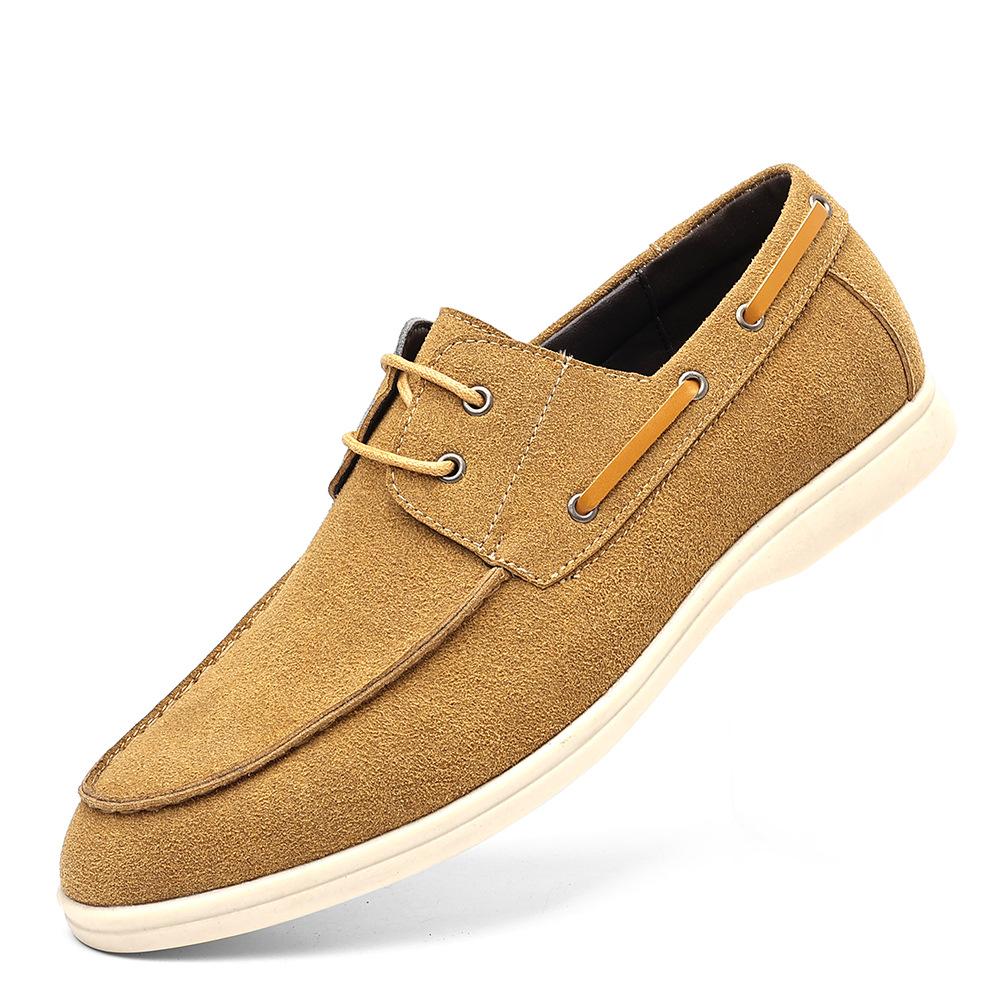 

Male Classic Brand Suede Leather Loafers Men Casual Shoes Luxury Mens Breathable Driving Shoes Moccasins 47 жовтий