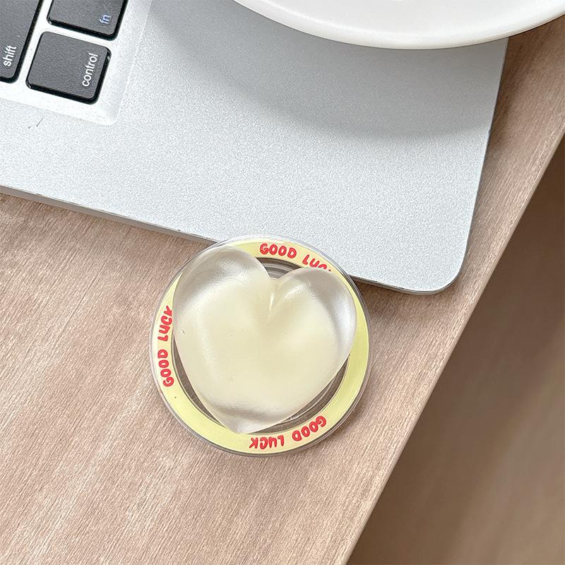 Transparent Love Sandwich Solid Color Mobile Phone Airbag Bracket Magnetic Suction Wind Lazy Portable Desktop Support Frame