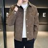 Men's Trendy Punk Jacket - 2025 Spring/Autumn, Slim Fit, Turn-Down Collar, High-End Style.