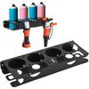 Spray Bottle Storage Rack with Angle Grinder Holder, with 4 Spray Bottle Holes 2 Grinder Slots for Garage Workshop Organization