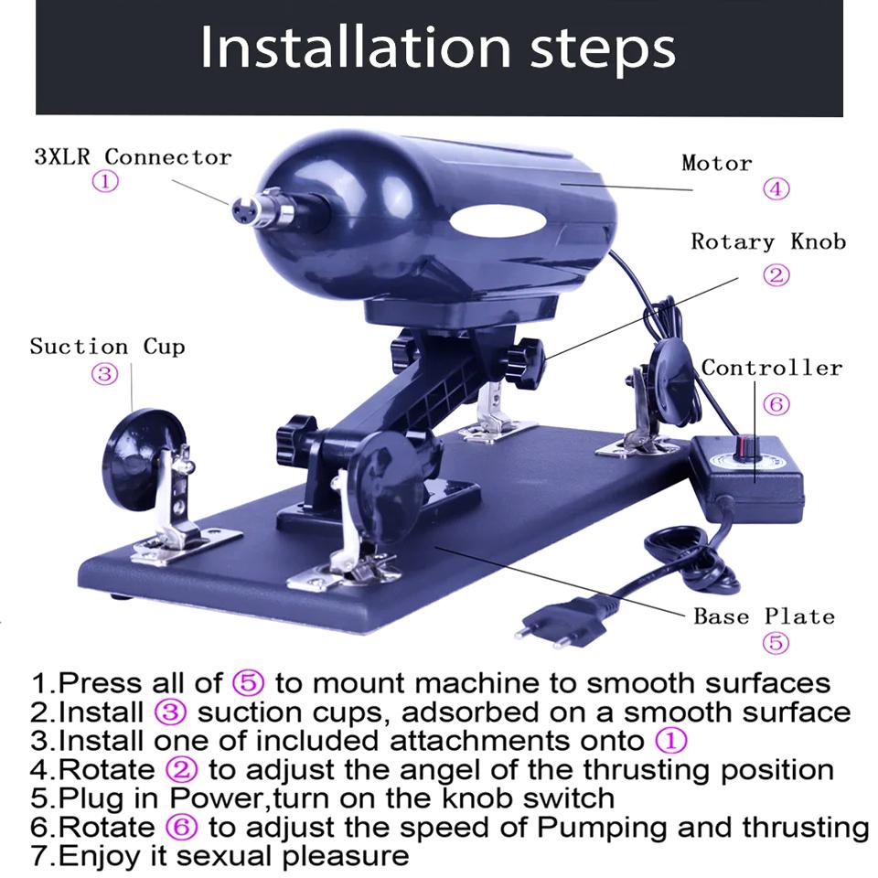 Automatic Telescopic Sex Machine Thrust Dildo Machine with Big Dildo for Men and Women Masturbation Sex Toys
