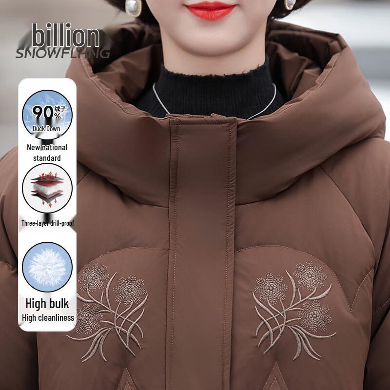 XueZhongFei Women's Thick 90% Down Mid-Length Winter Coat