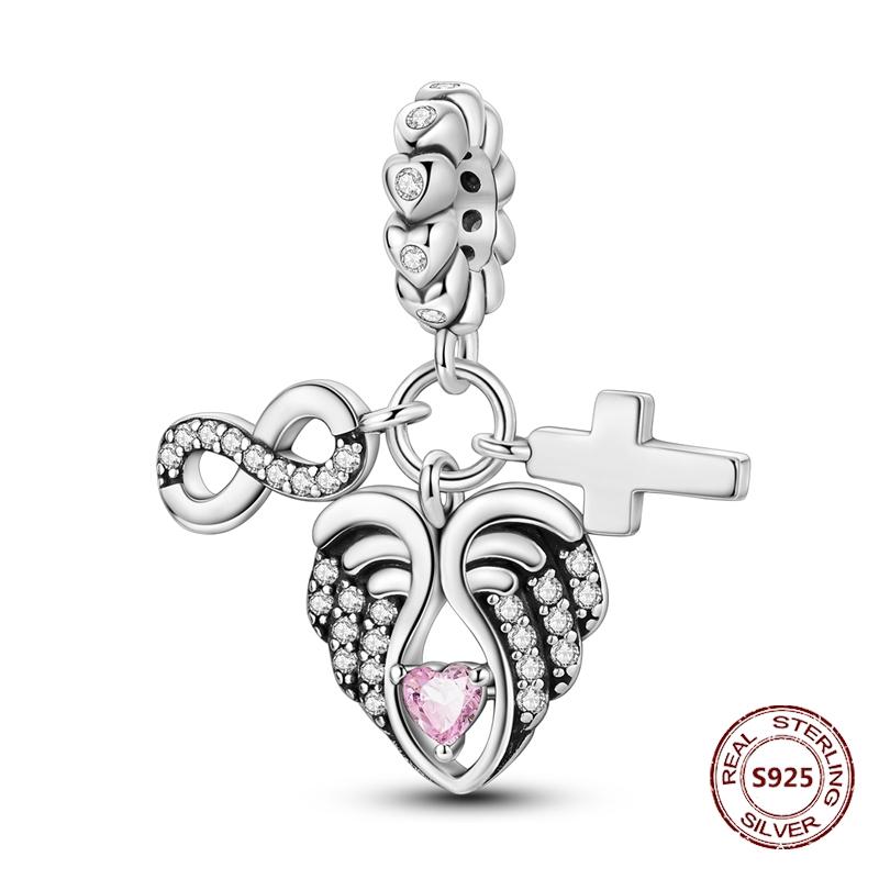 Teufelsaugen Anhänger 925 Kupfer Original Hand von Fatima Blauer Zirkon Kreuz Blaue Augen Charms Passend für Armband DIY Herstellung Zirkon Geschenk