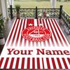 Custom Name Aberdeen Crystal Velvet Floor Rug Personalized Text Soft Carpet Home Decor
