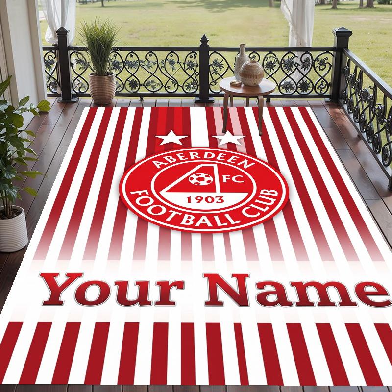 Custom Name Aberdeen Crystal Velvet Floor Rug Personalized Text Soft Carpet Home Decor