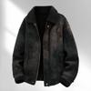 Men's 2025 Winter Warm Lambswool Jacket - Thick, Solid Color, Loose Fit