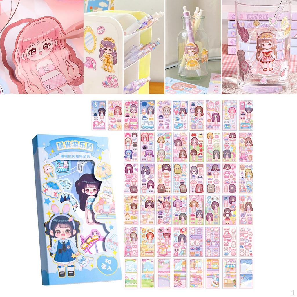 50 Count Stickers for Kids, Face Stickers, DIY Puzzle Gifts Celebrations