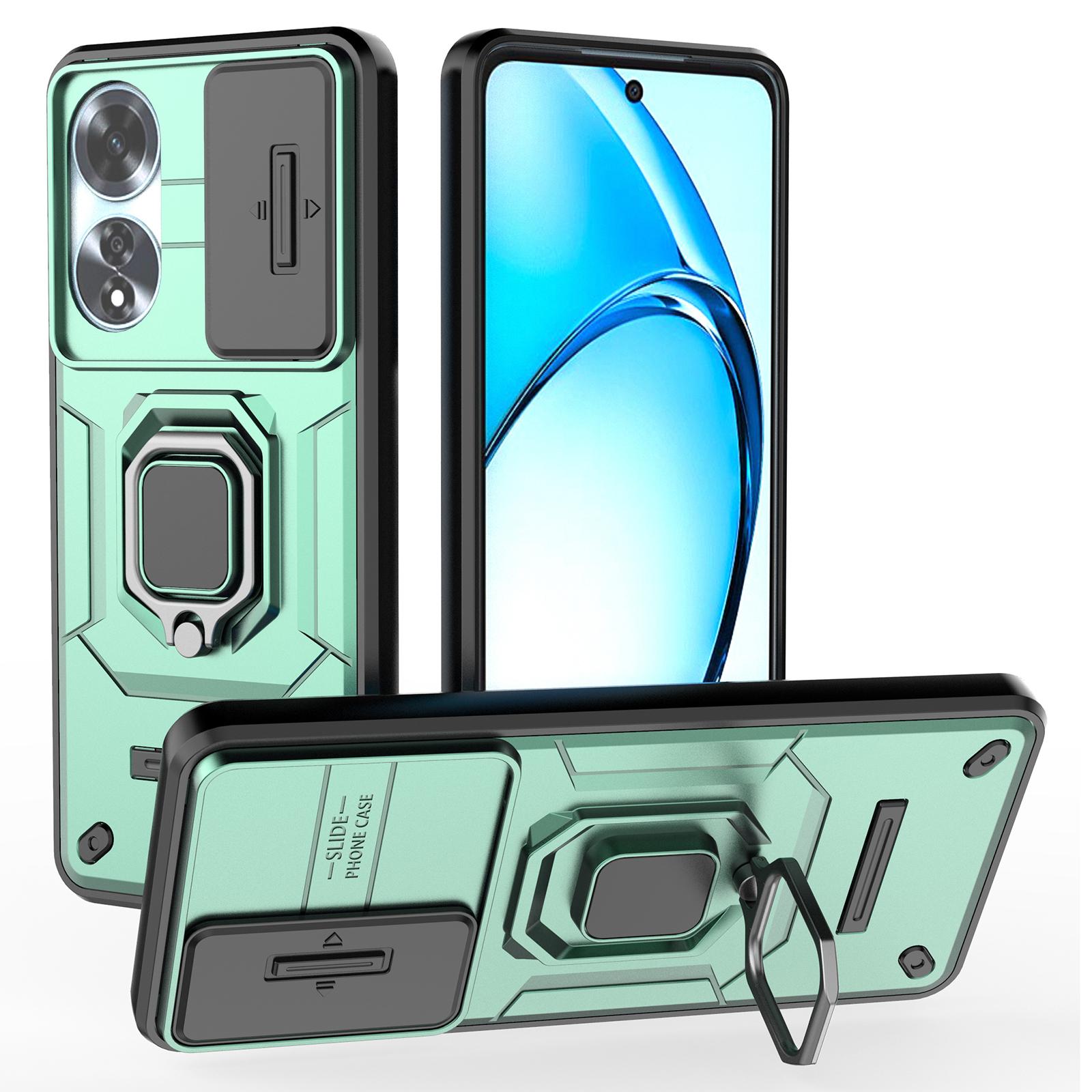 

For Oppo A60 4G Case Camshield Kickstand PC+TPU Phone Cover Green