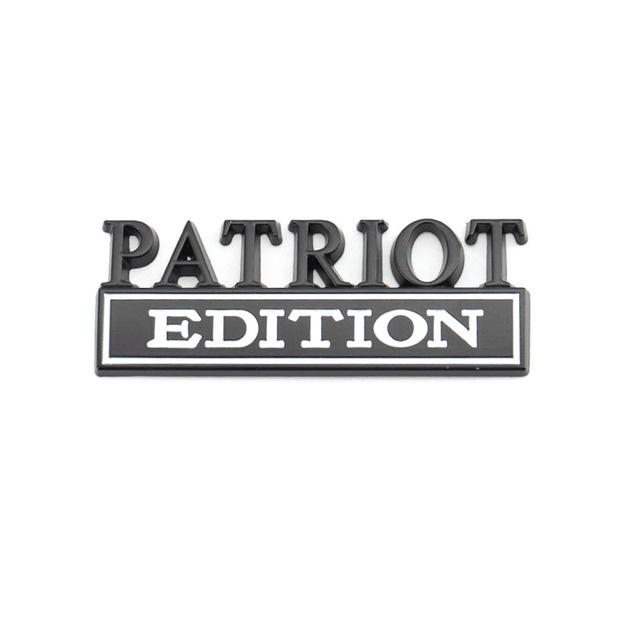 1Pc 3D Metal Patriot Edition Logo Car Front Grille Badge Side Fender Rear Trunk Emblem Sticker Decal