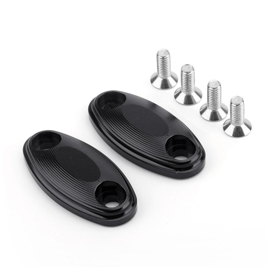 NEW Engraved Mirror Block Off Base Plates For Honda CB650F 125R 250R 17-18 Black