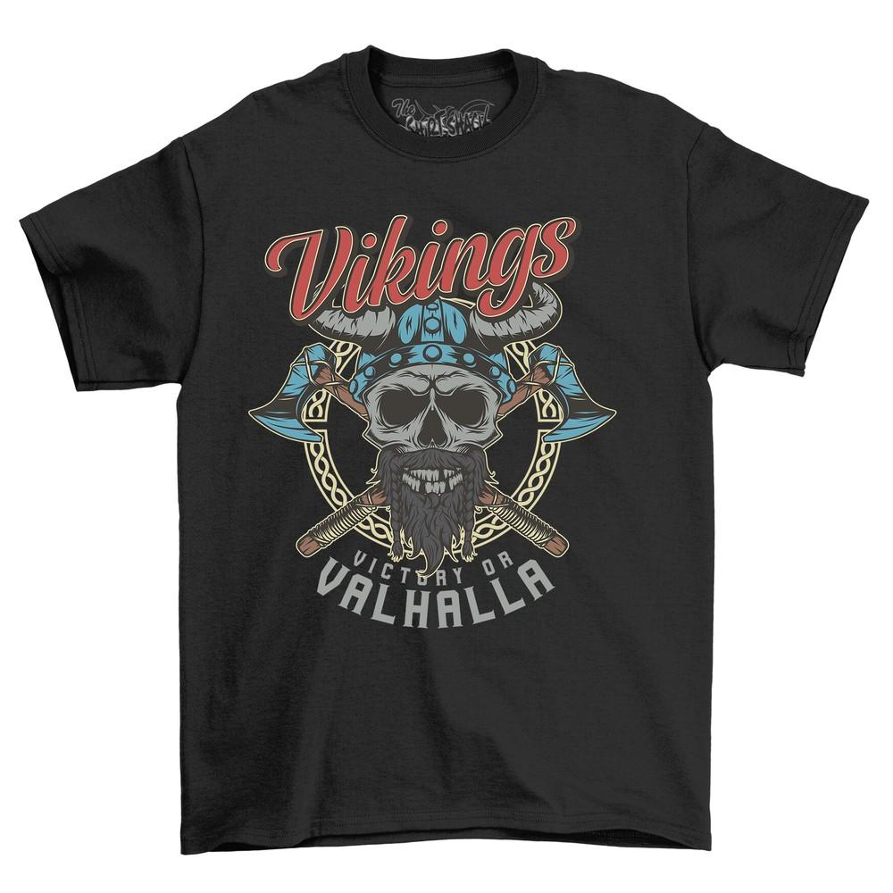 Vikings Victory Or Valhalla T-shirt: Hilarious Viking Vibes! Funny Tee Unisex Pr