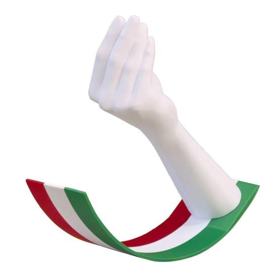 

Качающаяся итальянская фигурка с жестами рук, 3D-печатная качающаяся статуэтка, скульптура, качели, настольная игрушка, украшение для домашнего офиса, орнамент белый