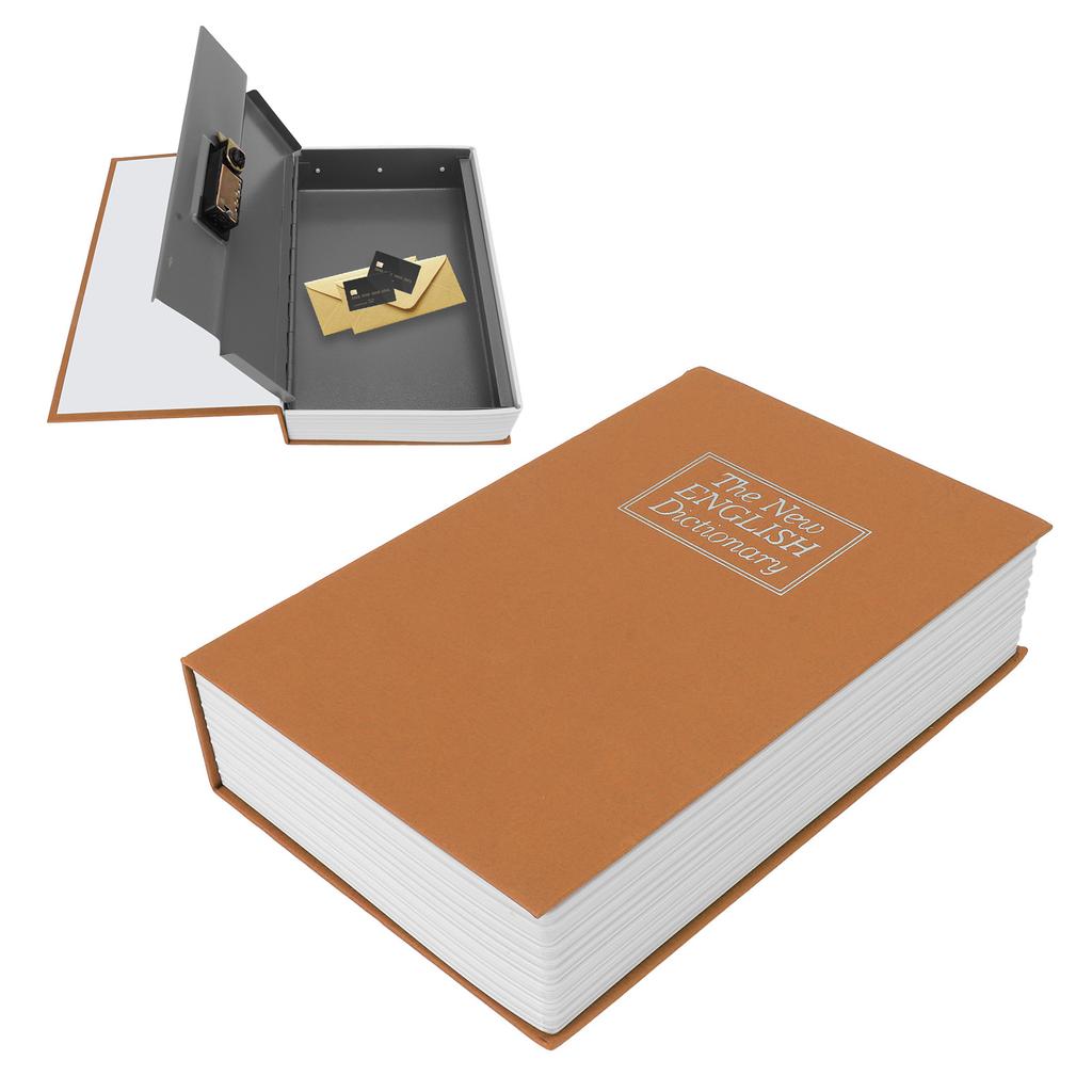 Diversion Book Safe Large Size Dictionary   Stainless Steel Book Safe Combination Lock for   Card Documents