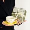 OLOEY Premium Floral Ceramic Cup and Saucer Set