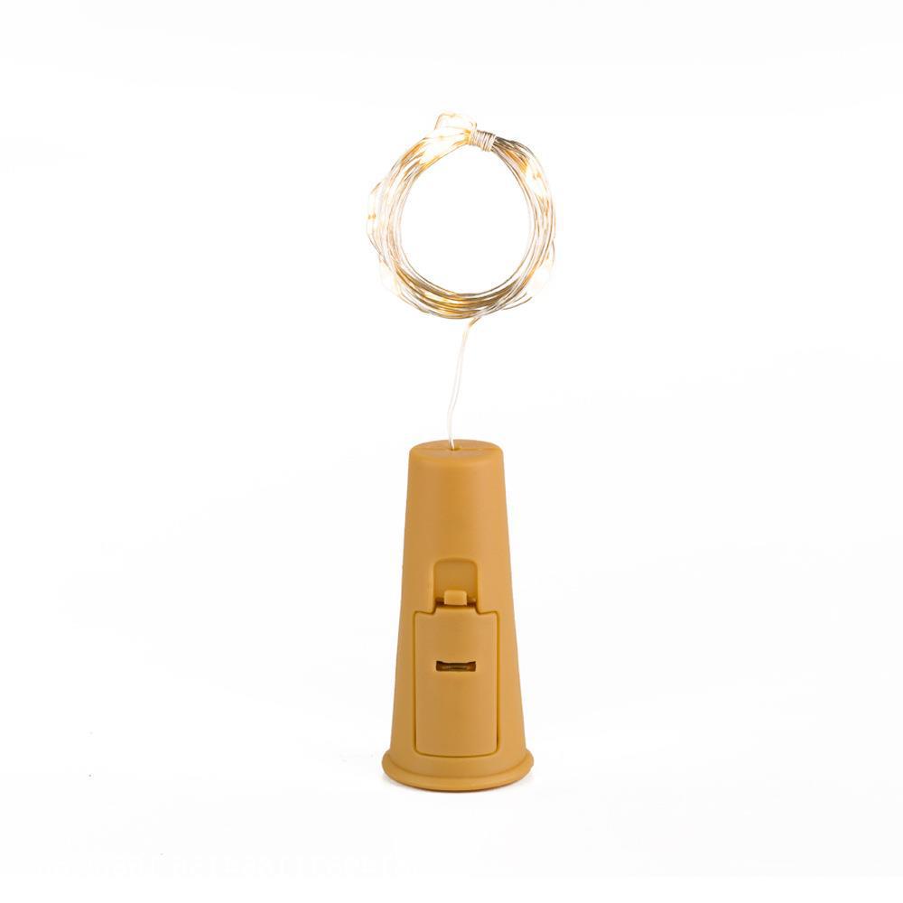 LED Solar Cork Lights for Wine Bottles - Copper Wire String for Wedding and Christmas Decorations, Outdoor Use.