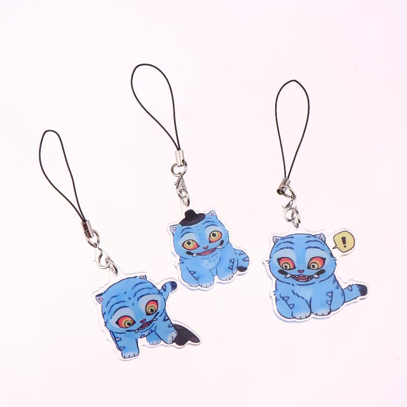 Kawaii Anime Demon Hunters Tiger Phone Lanyard Cartoon Kpop Anime Mobile Phone Chain Keyring Bag Pendant Decoration Gifts