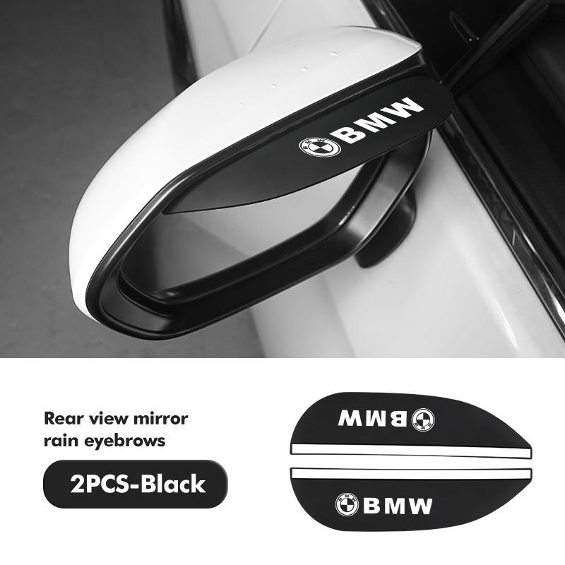 AABY1 2PCS Car Rearview Mirror Sticker Rain Eyebrow Protector Cover For BMW M Performance E36 E46 E60 E90 E91 E92 E93 F30 F20