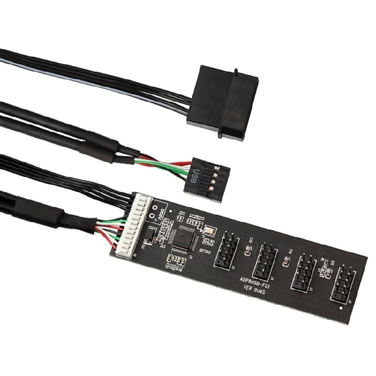 Motherboard 9 Pin USB Header Splitter Male 1 to 4 Extension Splitter Cable Desktop Card 9Pin USB 2.0 Connector Adapter